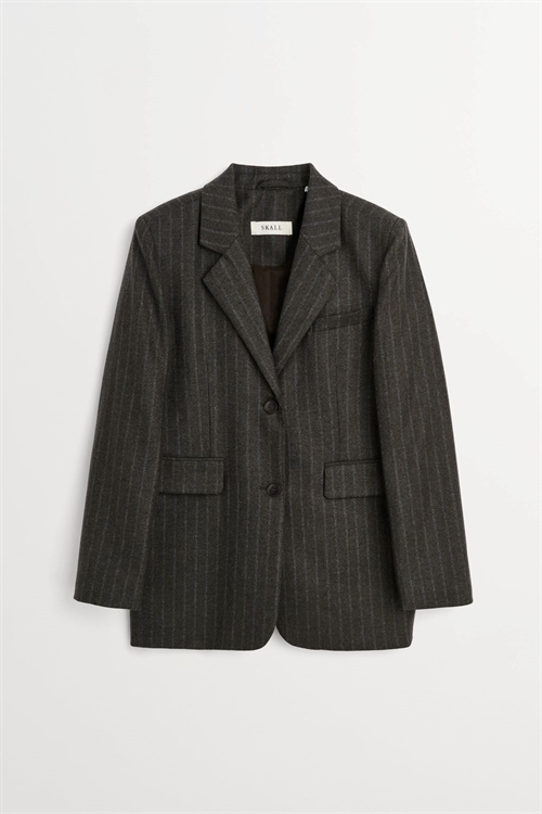 SKALL STUDIO JOAN BLAZER BROWN/BLACK PINSTRIPE